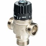 Stout Термостатический смесительный клапан для систем отопления и ГВС 3/4 НР 30-65С KV 2,3, центральное смешивание, SVM-0025-236520