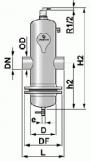 Сепаратор шлама и газа Spirocombi разъемный DN 150 фланцевый