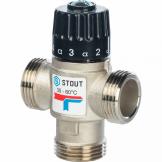 Stout Термостатический смесительный клапан для ситем отопления и ГВС 1 НР 35-60С KV 2,5 м3/ч, SVM-0020-256025